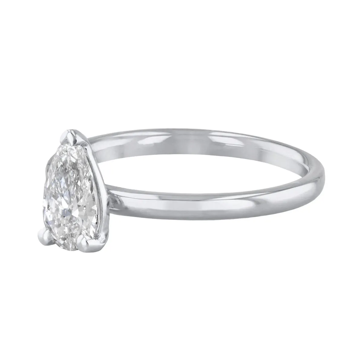 0-35ct Sofia Pear Cut Diamond Solitaire Engagement Ring | Platinum