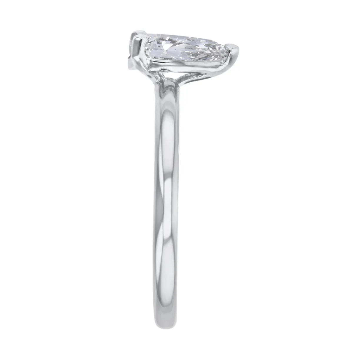 0-35ct Sofia Pear Cut Diamond Solitaire Engagement Ring | Platinum