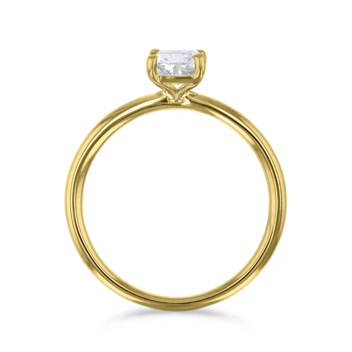 1-00ct Sofia Radiant Cut Diamond Solitaire Engagement Ring | 18ct Yellow Gold