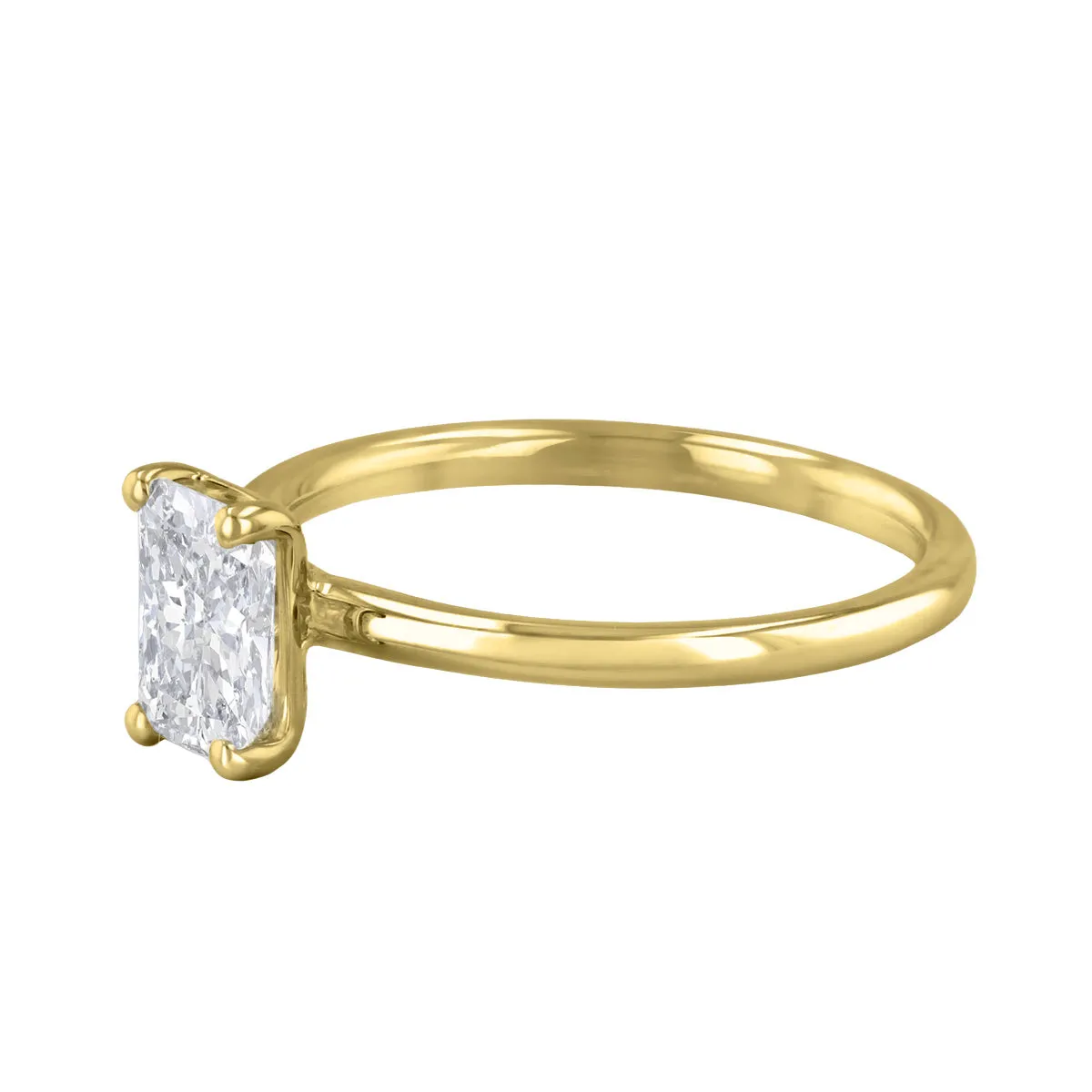 1-00ct Sofia Radiant Cut Diamond Solitaire Engagement Ring | 18ct Yellow Gold