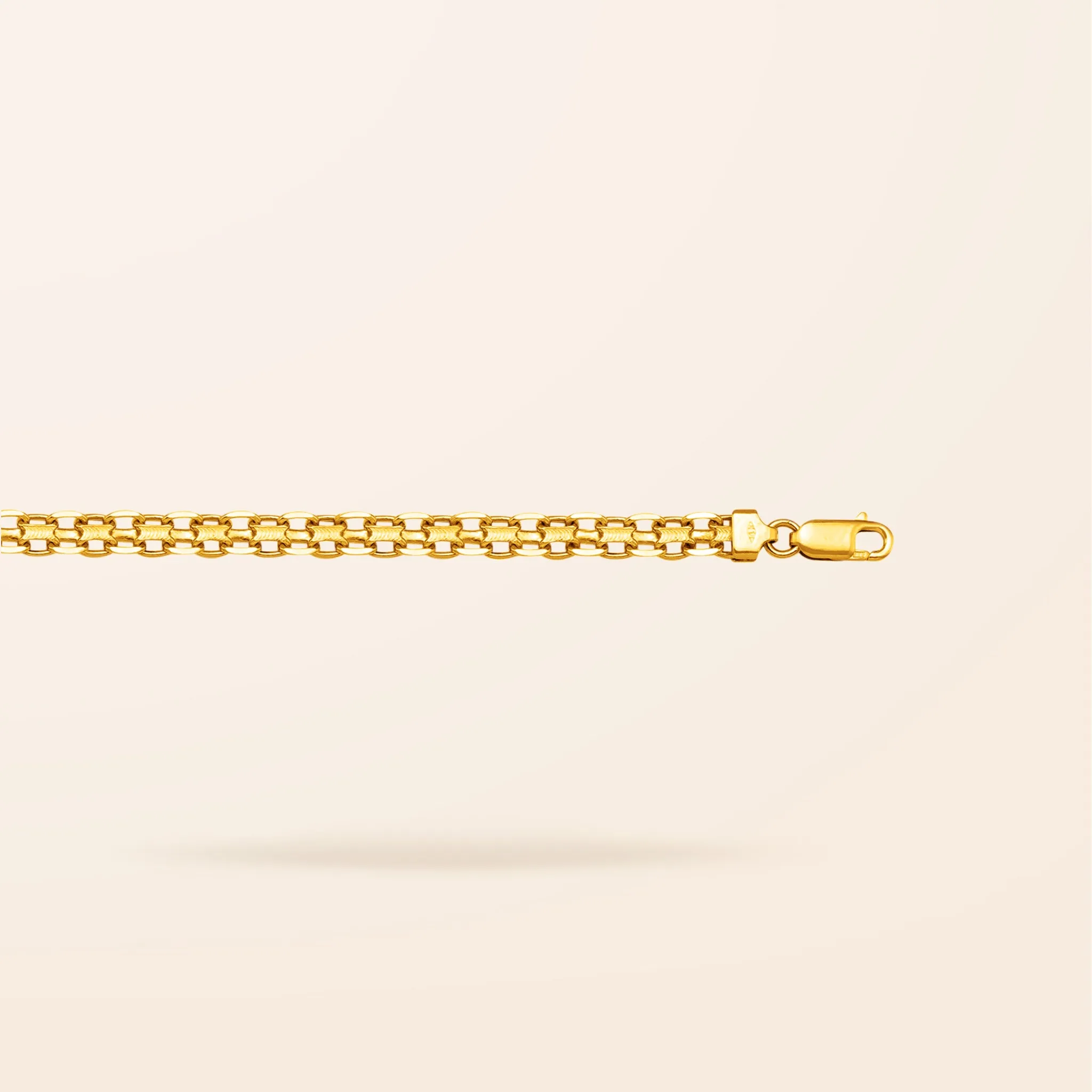 10K Gold Bismark Chain Bracelet