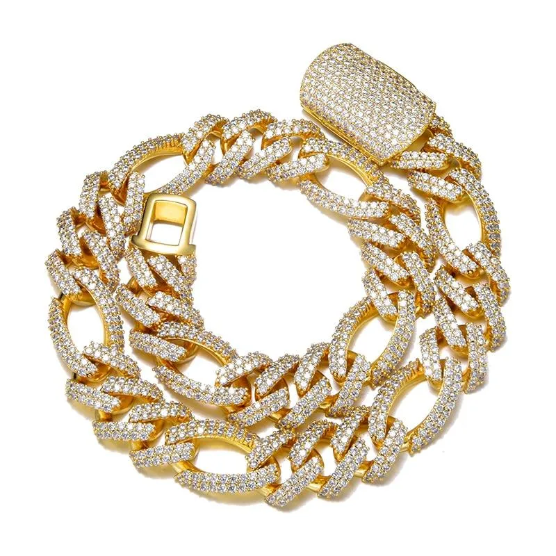 10mm Iced Out Figaro Chain