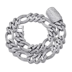 10mm Iced Out Figaro Chain