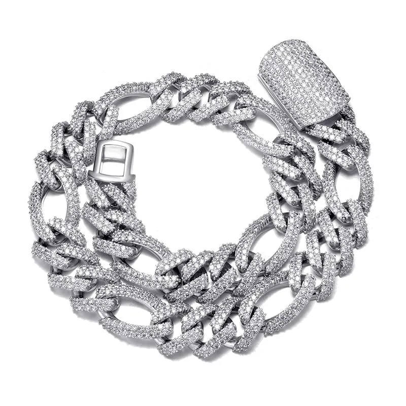 10mm Iced Out Figaro Chain