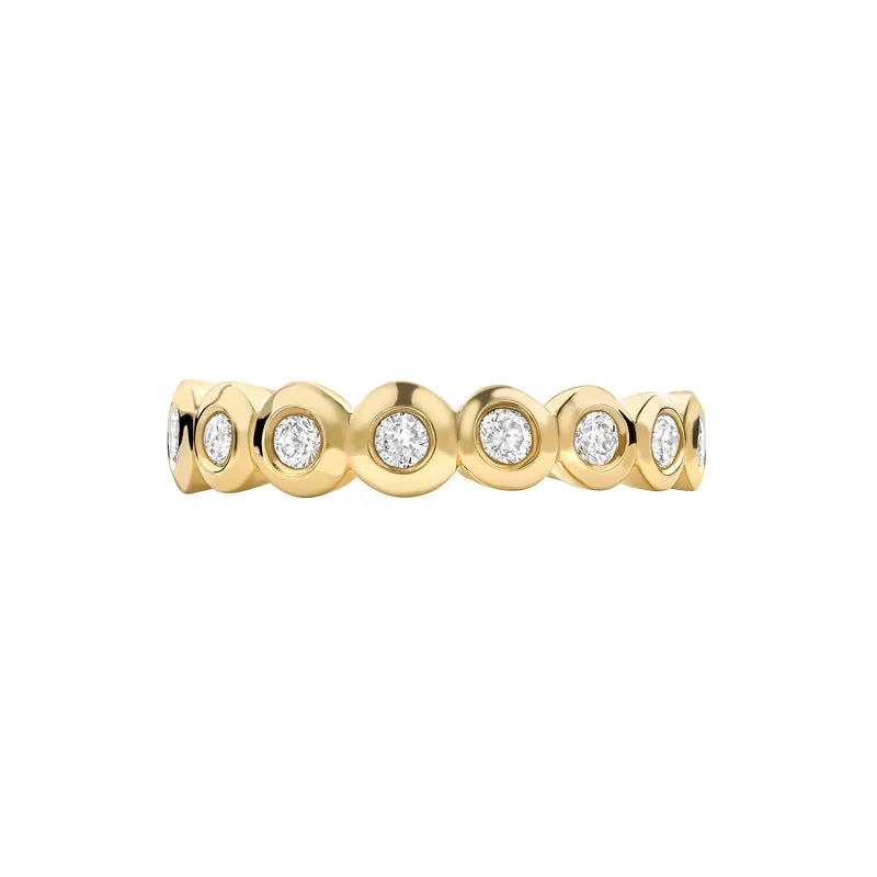 14k Gold & Diamond Dotty Half Eternity Ring - 0.25ct
