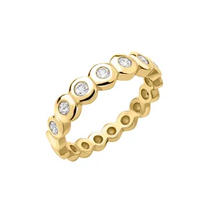 14k Gold & Diamond Dotty Half Eternity Ring - 0.25ct