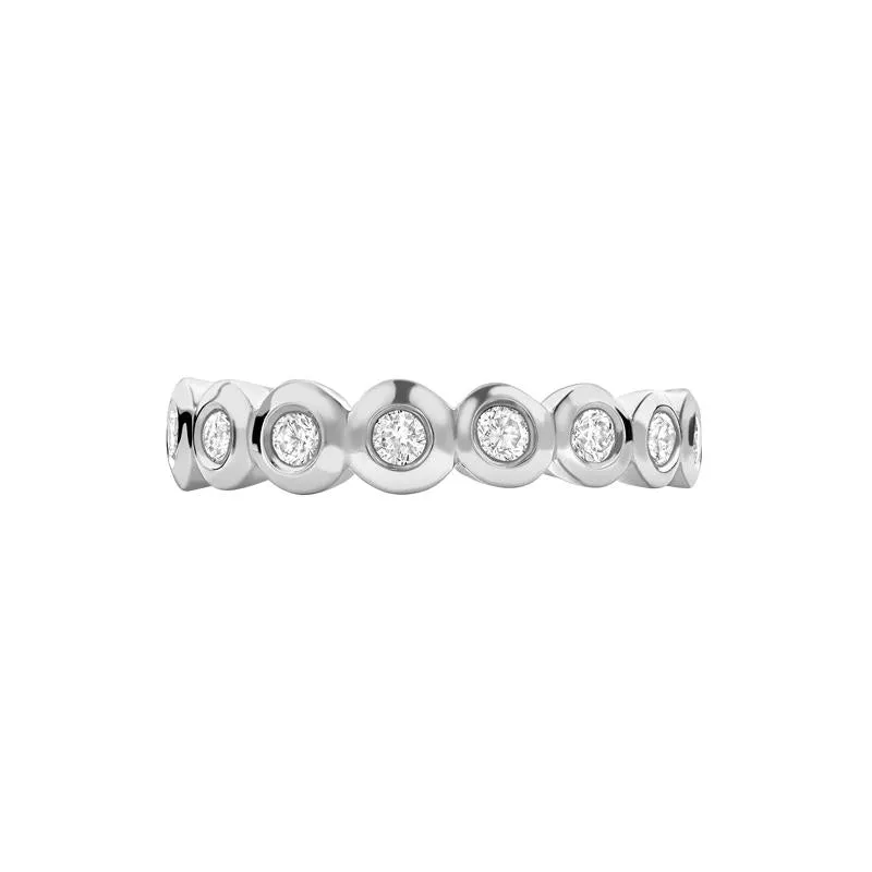 14k Gold & Diamond Dotty Half Eternity Ring - 0.25ct
