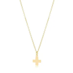 16" Necklace Gold - Signature Cross Gold Charm