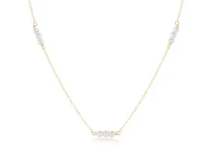 17" Gold Choker Joy Simplicity - 3mm Pearl