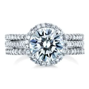 2.4ct Capri Round 3pc Bridal Set