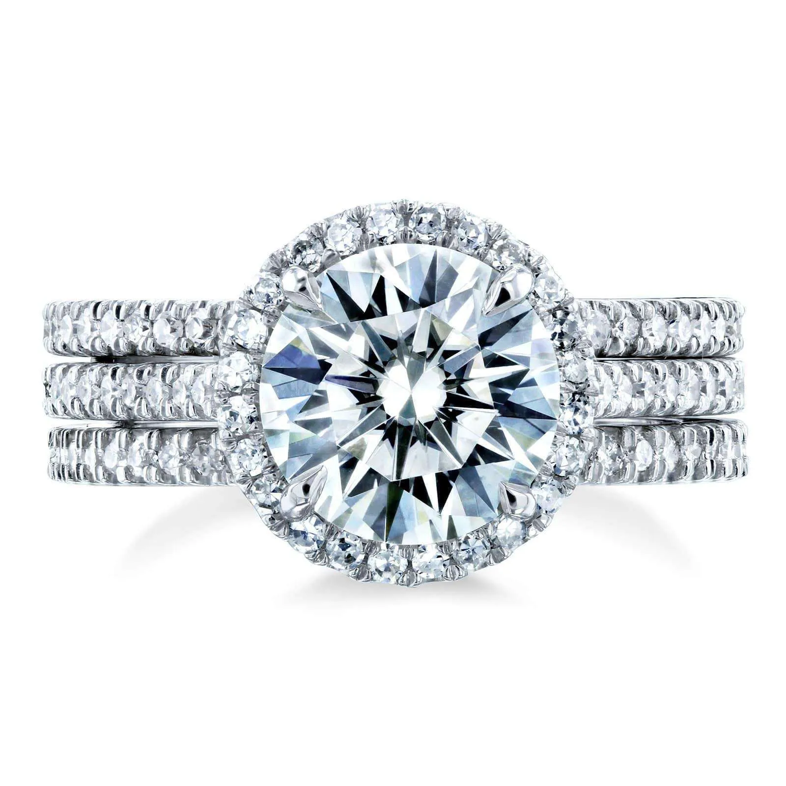 2.4ct Capri Round 3pc Bridal Set