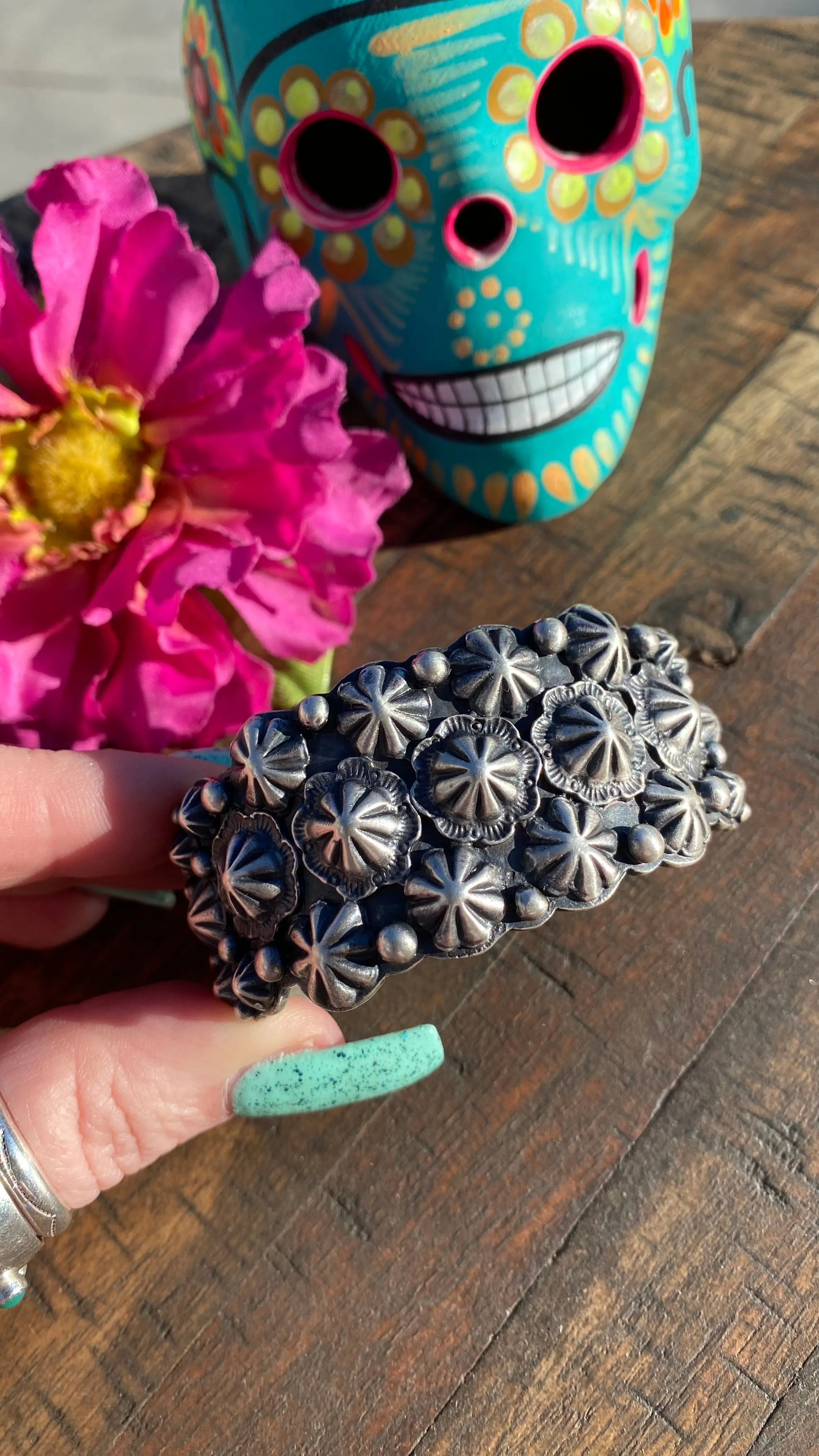 3 Row Cactus Button Cuff