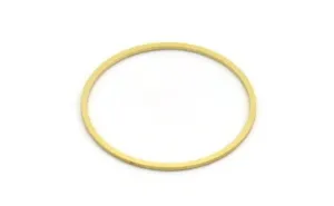 37.5mm Circle Connectors - 12 Raw Brass Circle Connectors (37.5x1.4x1mm) A6094