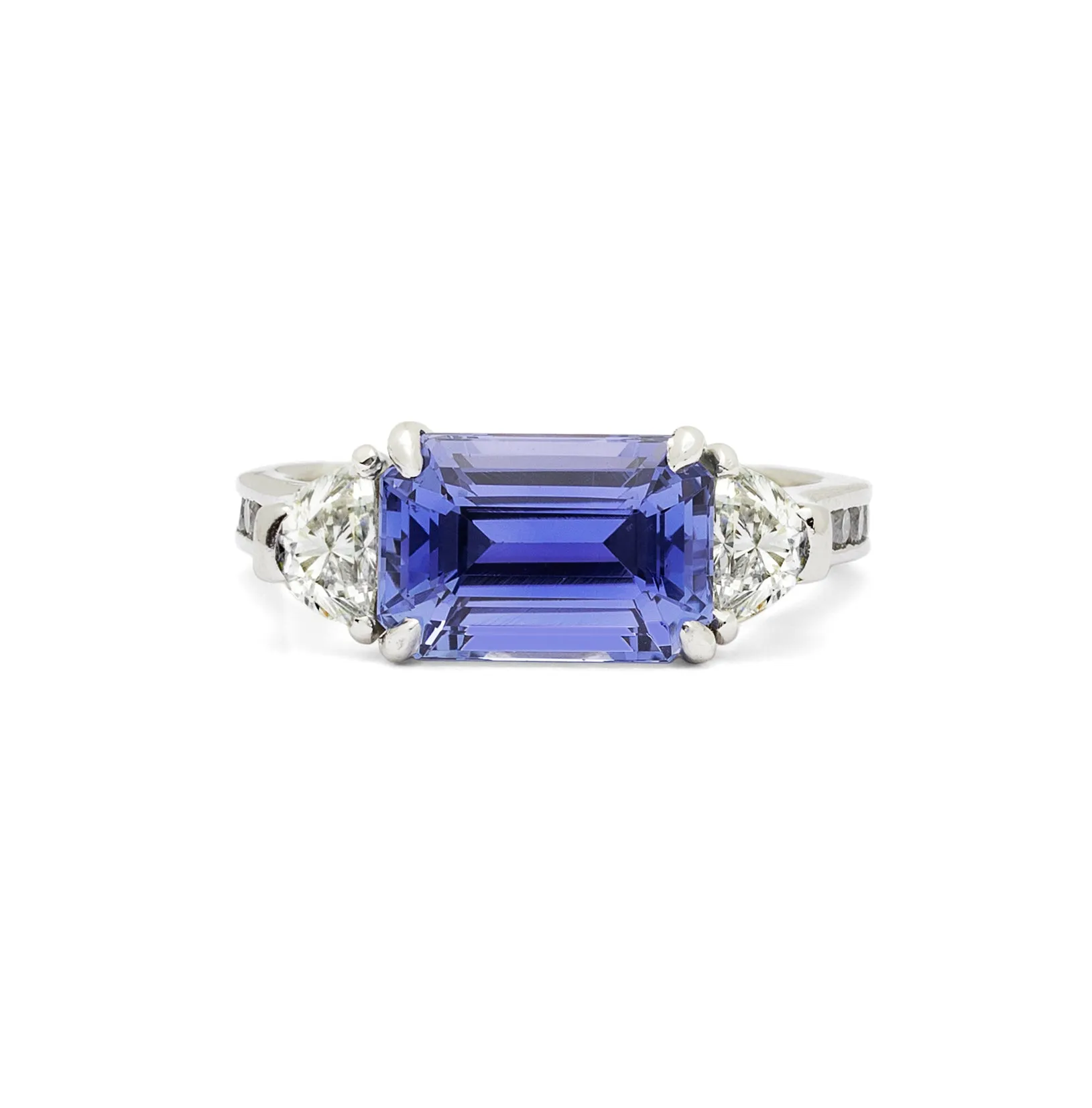 4.55-ct. Lavender-Blue Sapphire and Diamond Ring