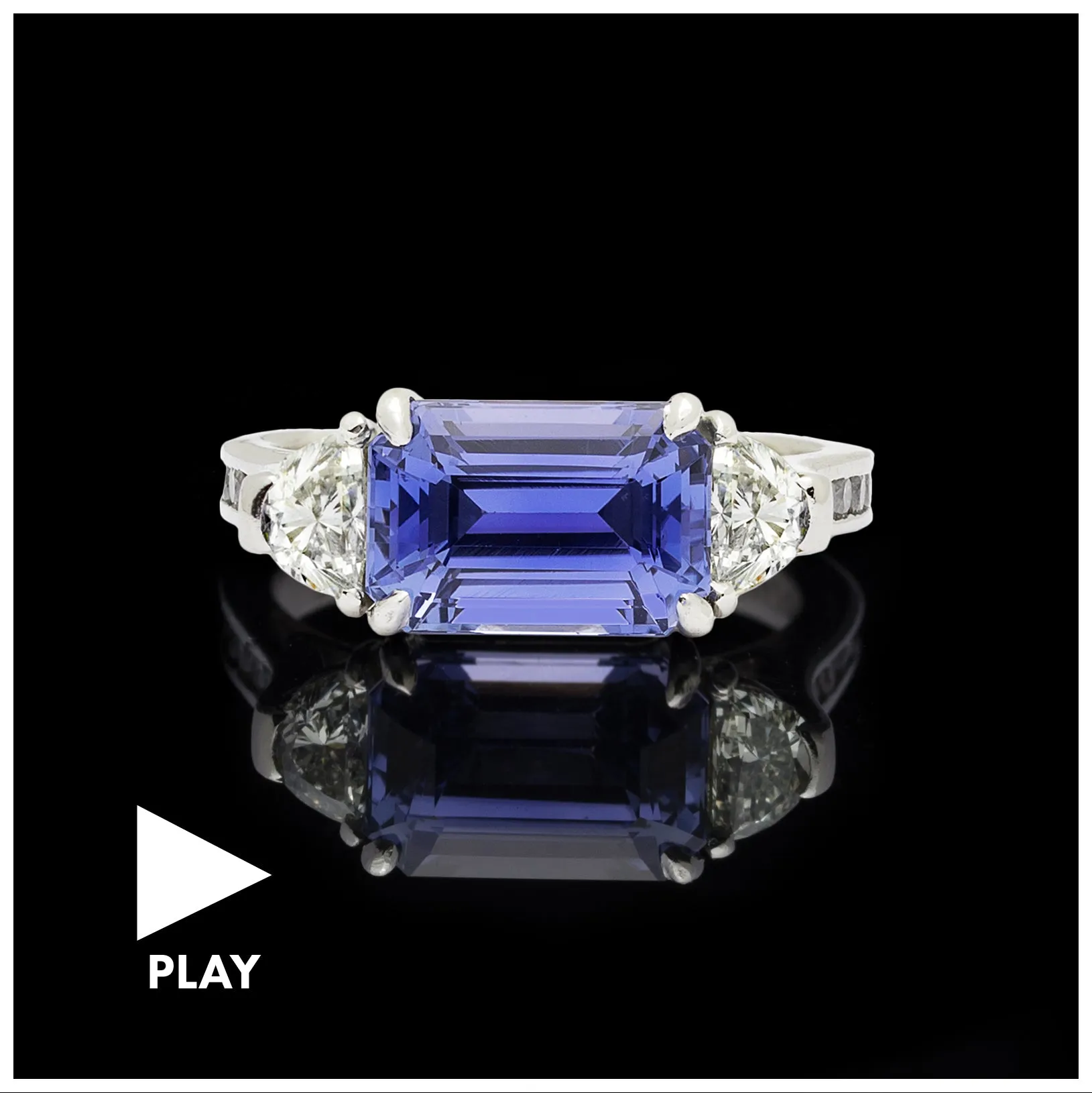 4.55-ct. Lavender-Blue Sapphire and Diamond Ring