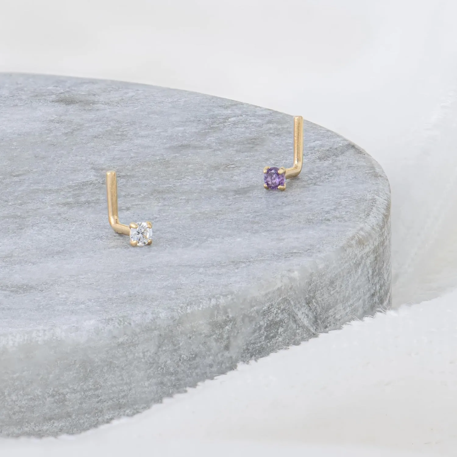 Amazon Essentials 14k Gold Nose Pin Set (previously Amazon Collection)