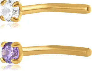 Amazon Essentials 14k Gold Nose Pin Set (previously Amazon Collection)
