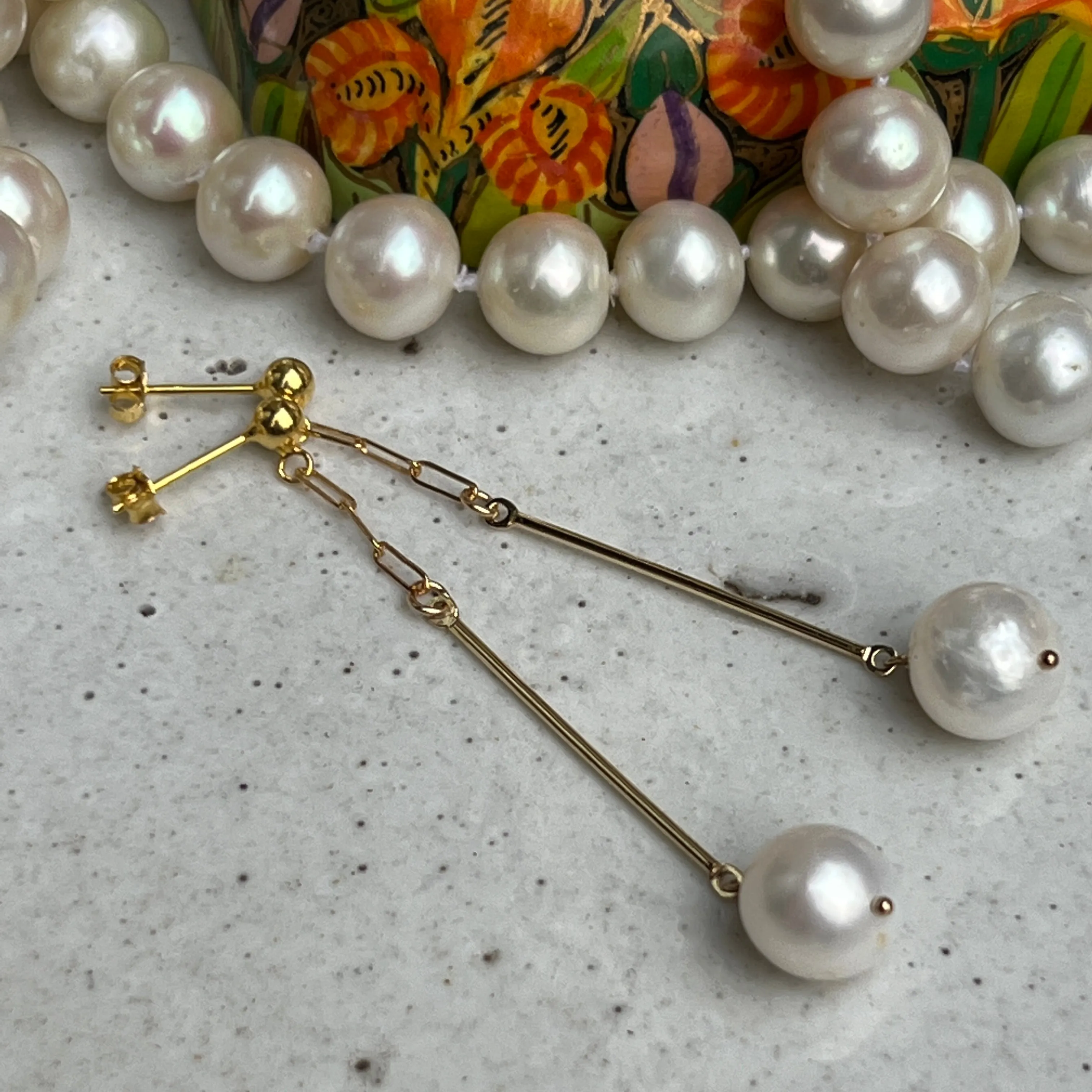 Baroque Pearl Moonbeam Earrings