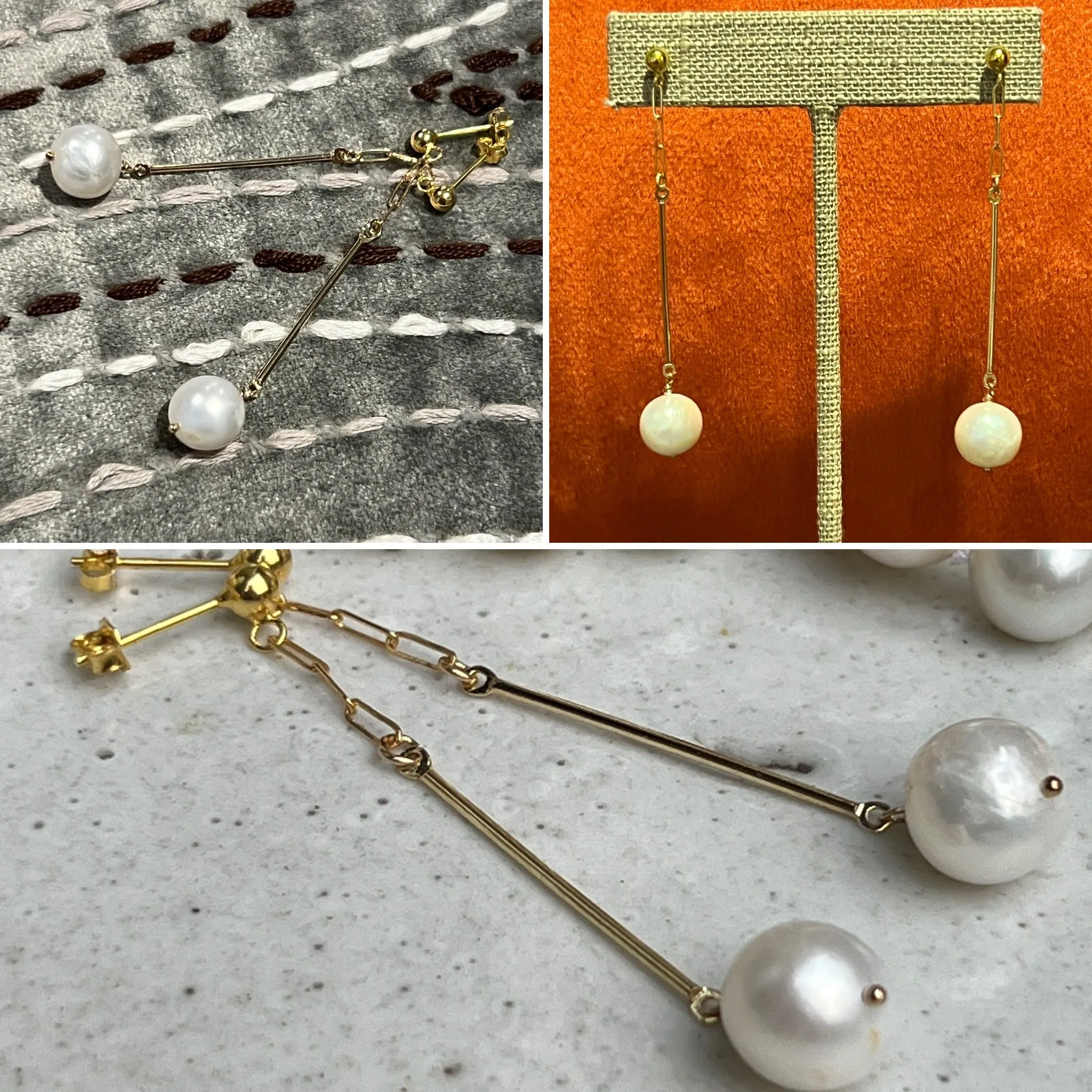 Baroque Pearl Moonbeam Earrings