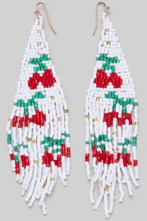 Beaded Cherry Earrings–FINAL SALE