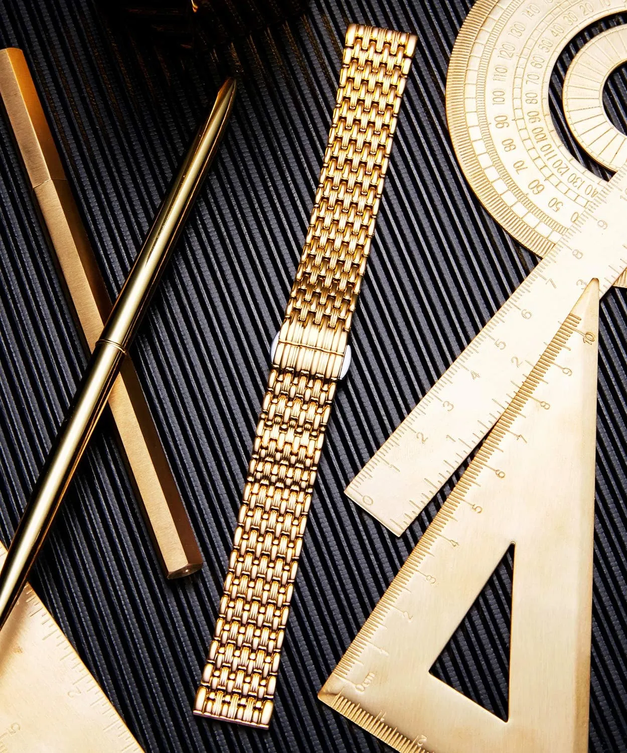 BINLUN Ultra Thin Mesh Stainless Steel Watch Band Light Watch Strap Polished Watch Bracelets Replacement 12mm/14mm/16mm/18mm/20mm/22mm for Men Women with Butterfly Buckle