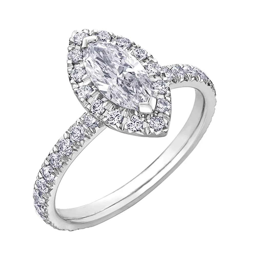 Canadian Marquise Diamond Halo Ring