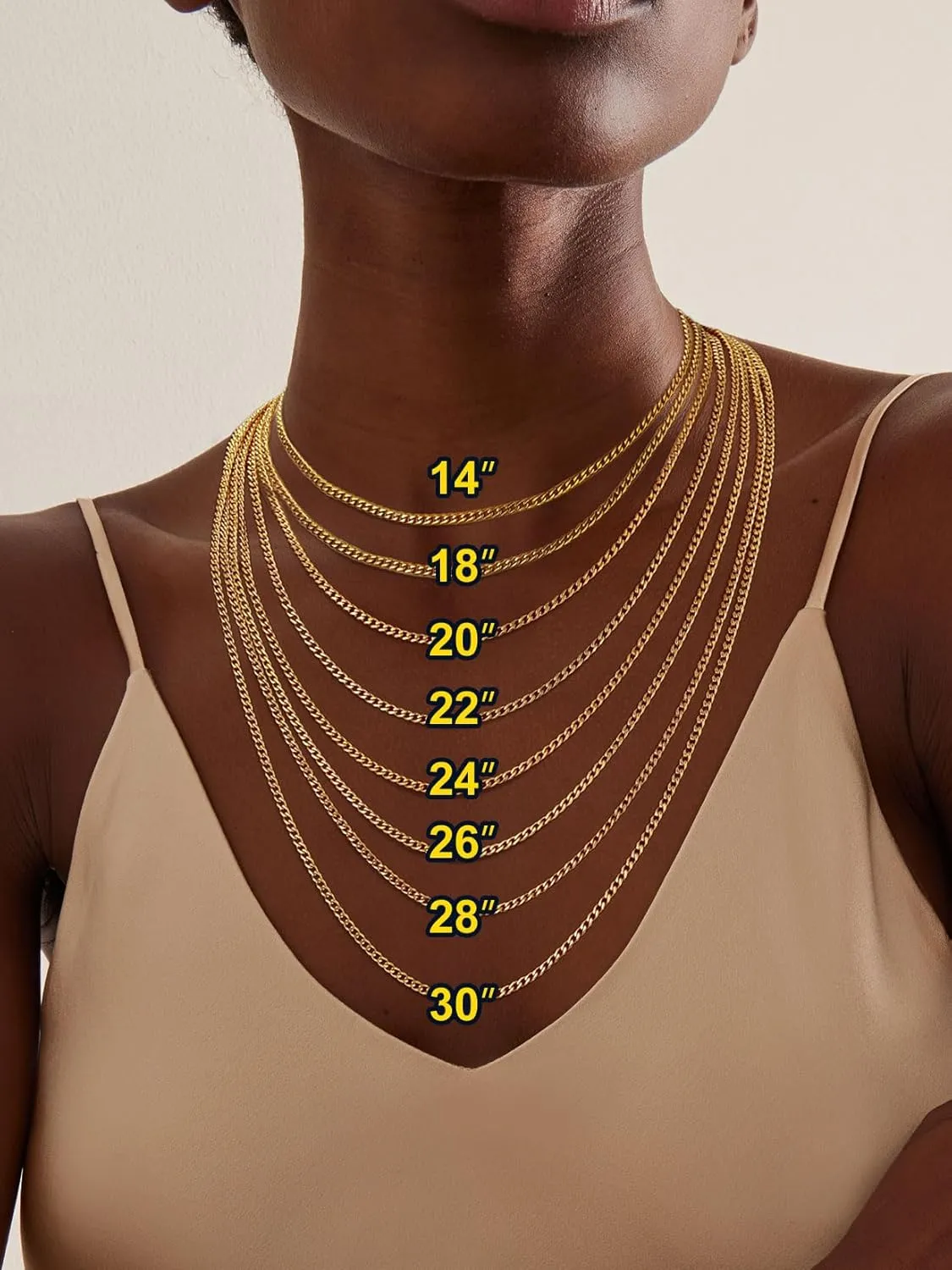 ChainsPro Stainless Steel Cuban Link Chains for Men,Silver/Black/Gold Plated Miami Cuban Chain Necklace 3/6/9/12mm Width,14"-30" Durable Mens Jewelry Gifts for Father's Day Valentine's Day Christmas