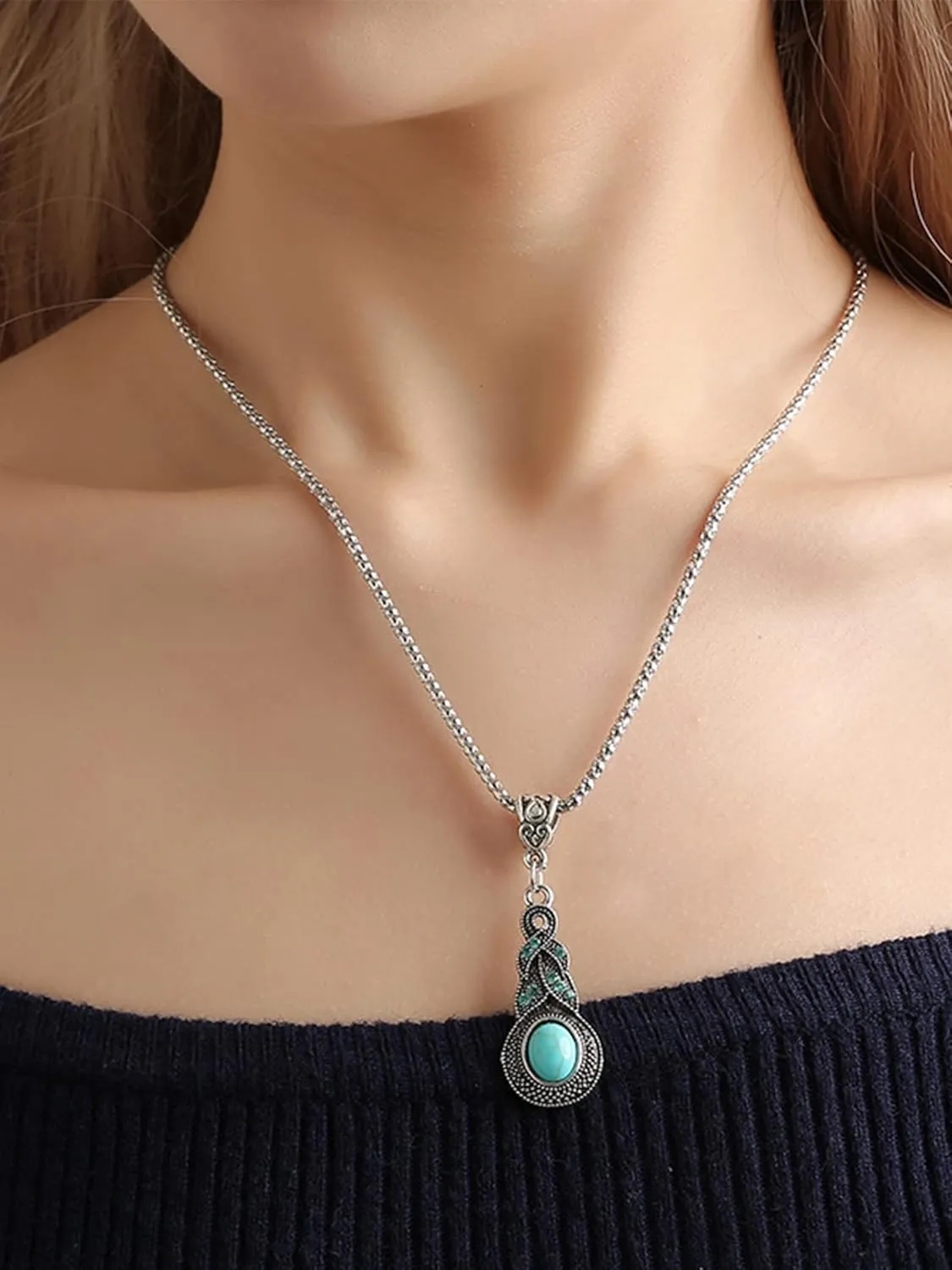 choice of all Western Cowgirl Outfit for Women,Western Jewelry for Women Boho Turquoise Necklace Bracelet Set