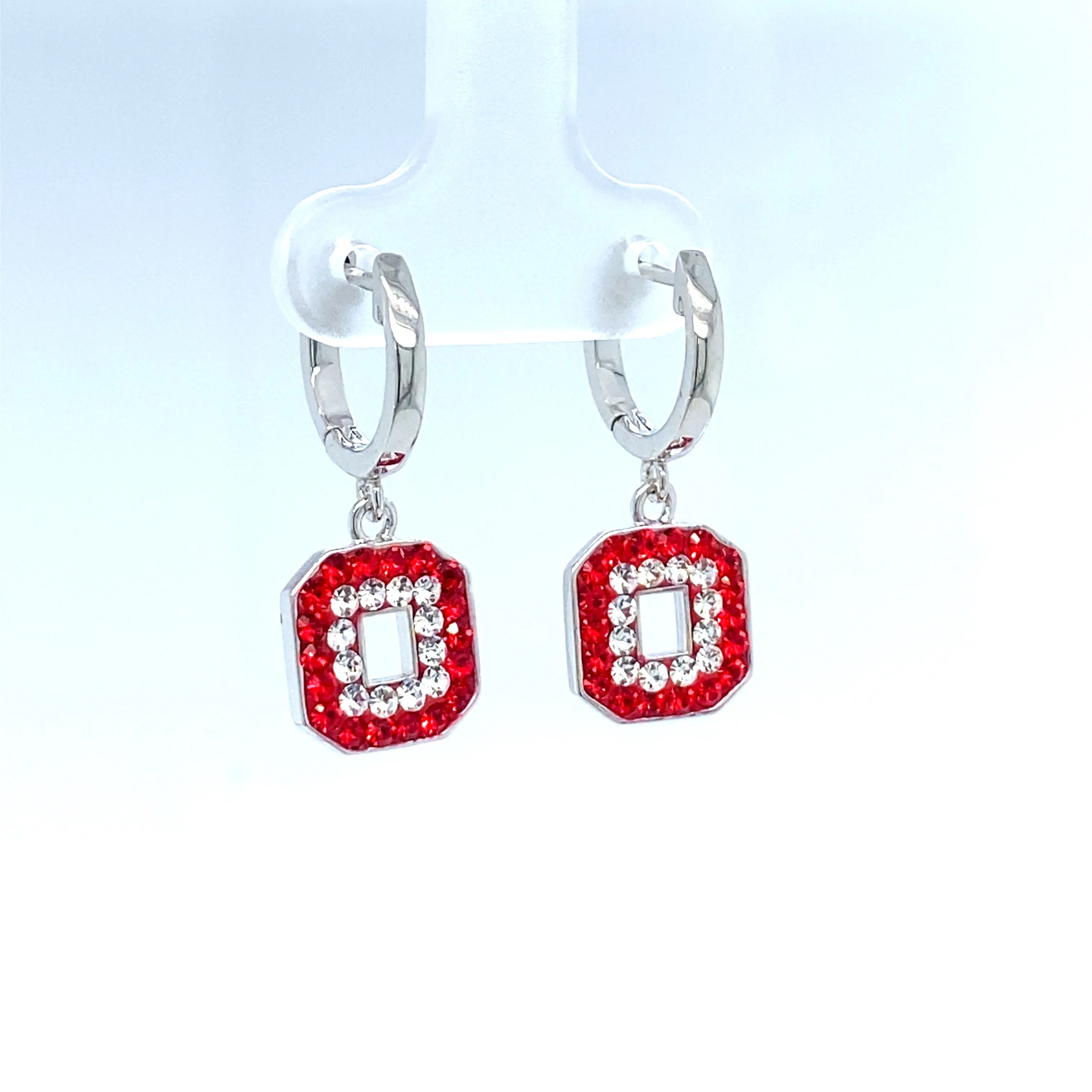 College Spirit "O" Hoop Dangle Earrings