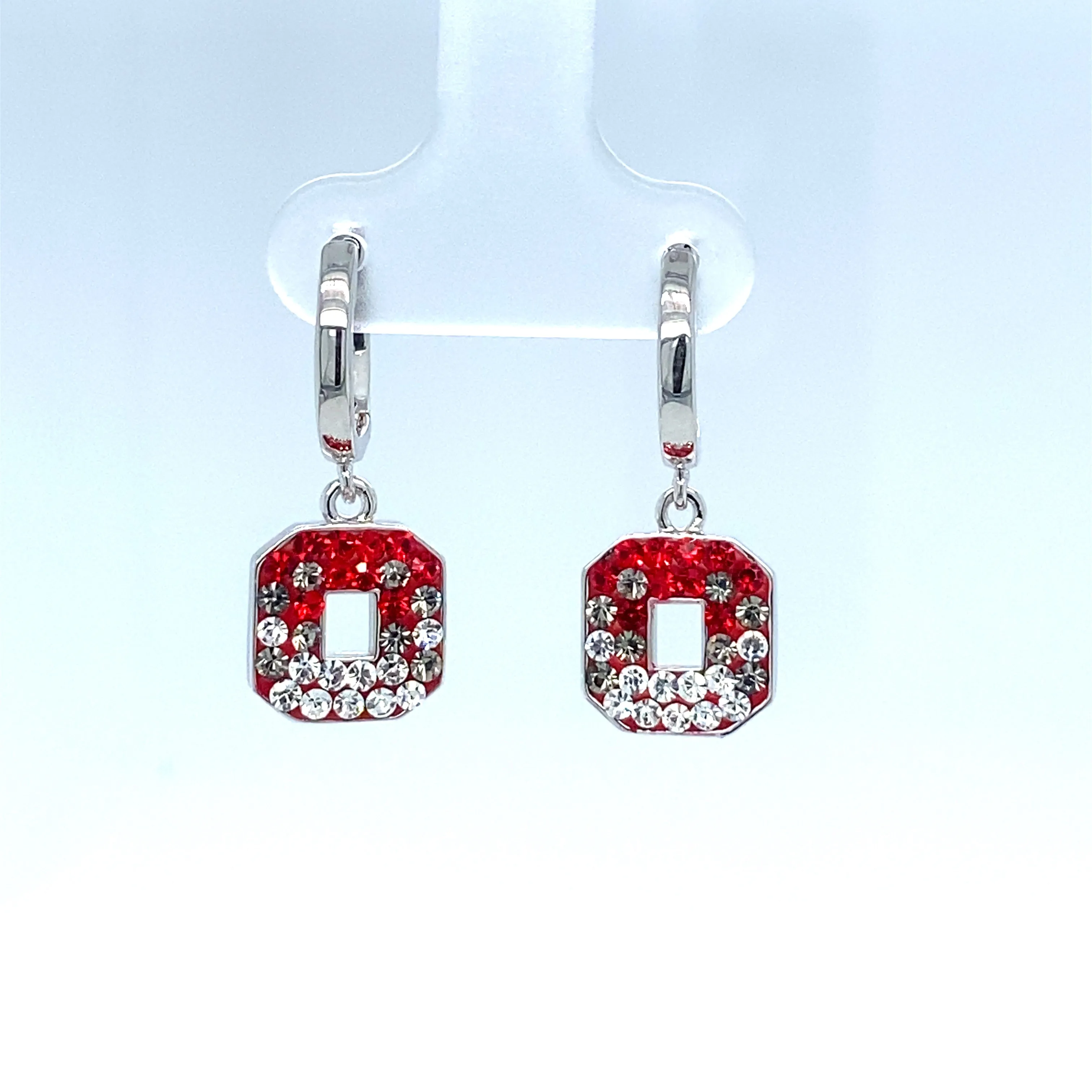College Spirit "O" Hoop Dangle Earrings