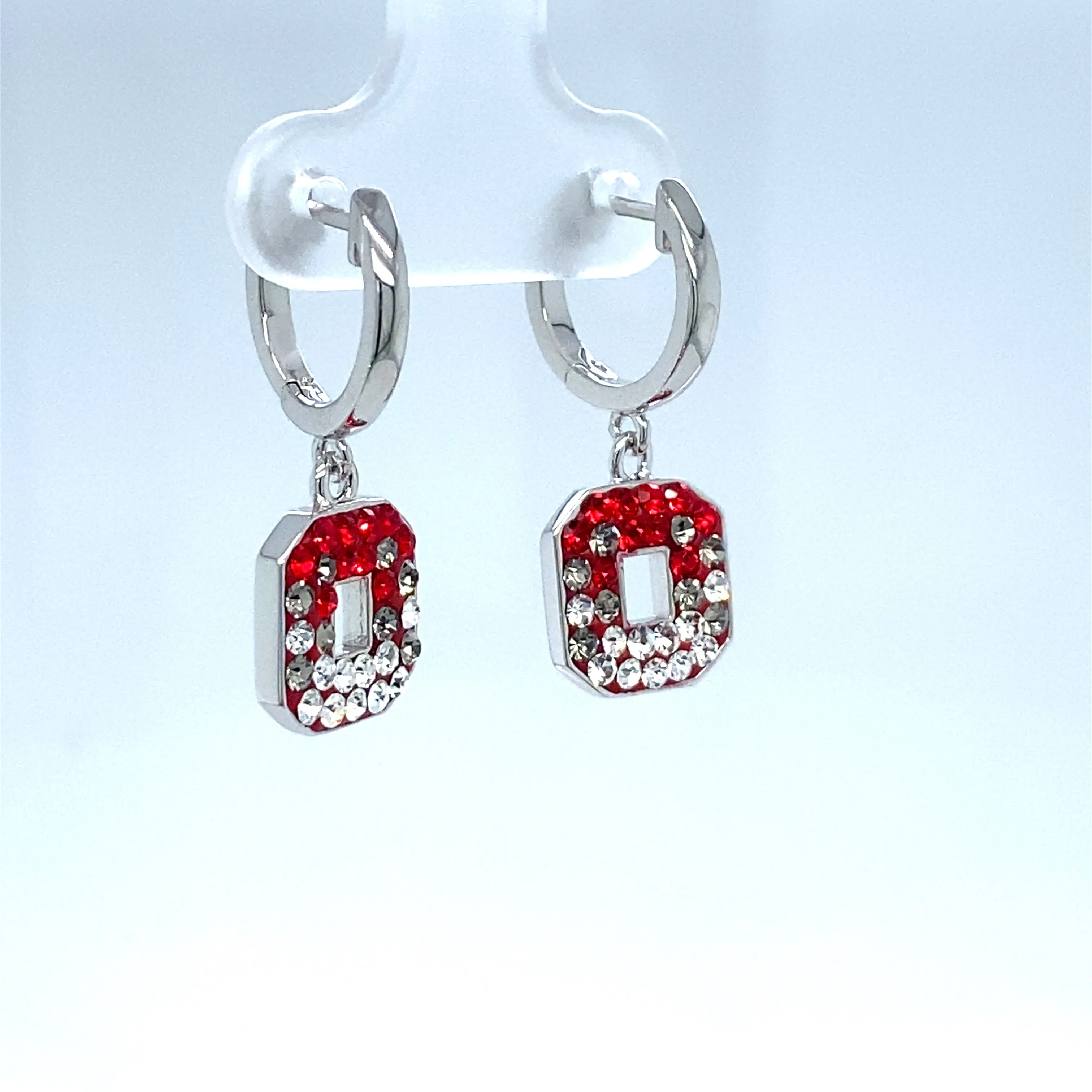 College Spirit "O" Hoop Dangle Earrings