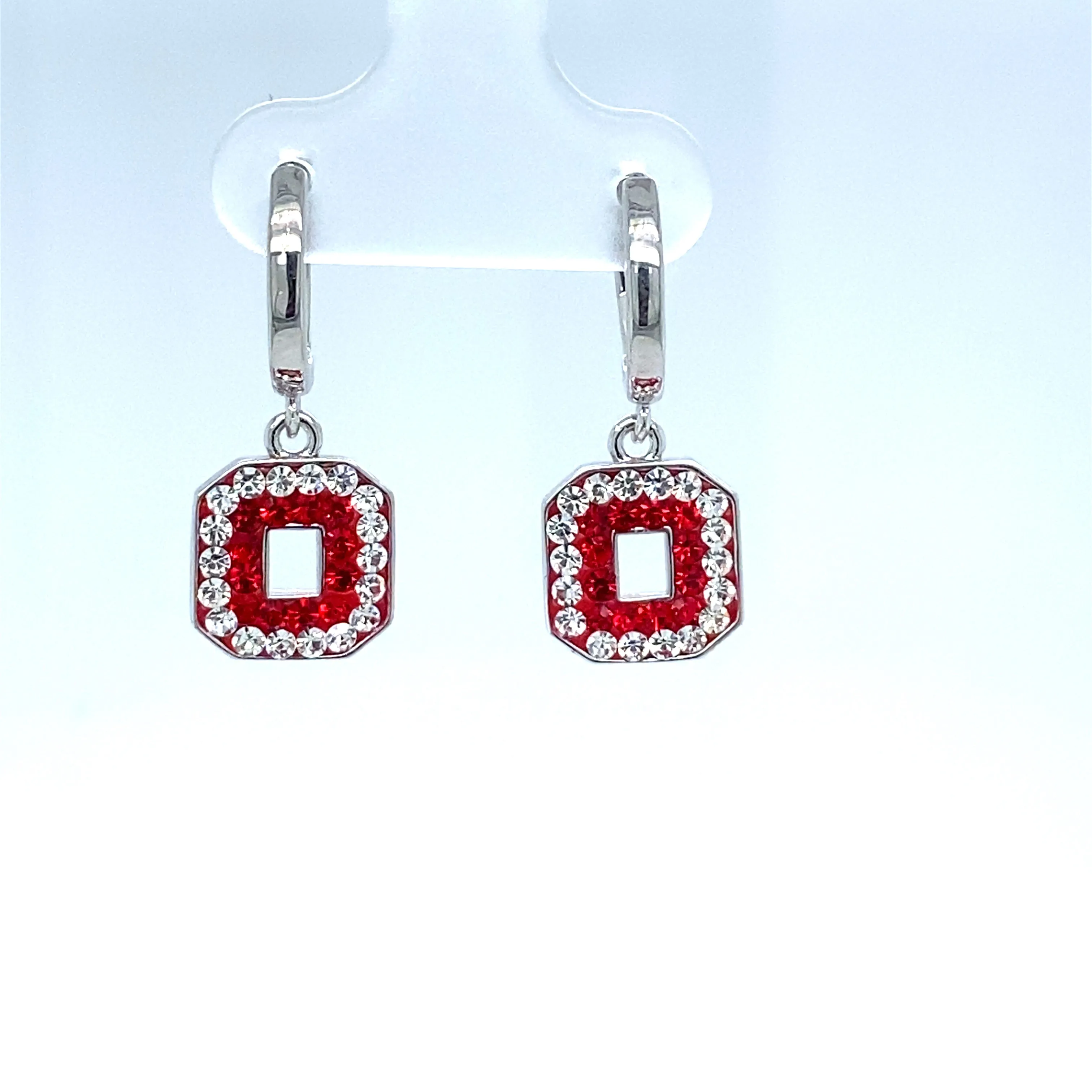 College Spirit "O" Hoop Dangle Earrings