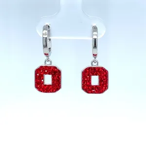 College Spirit "O" Hoop Dangle Earrings