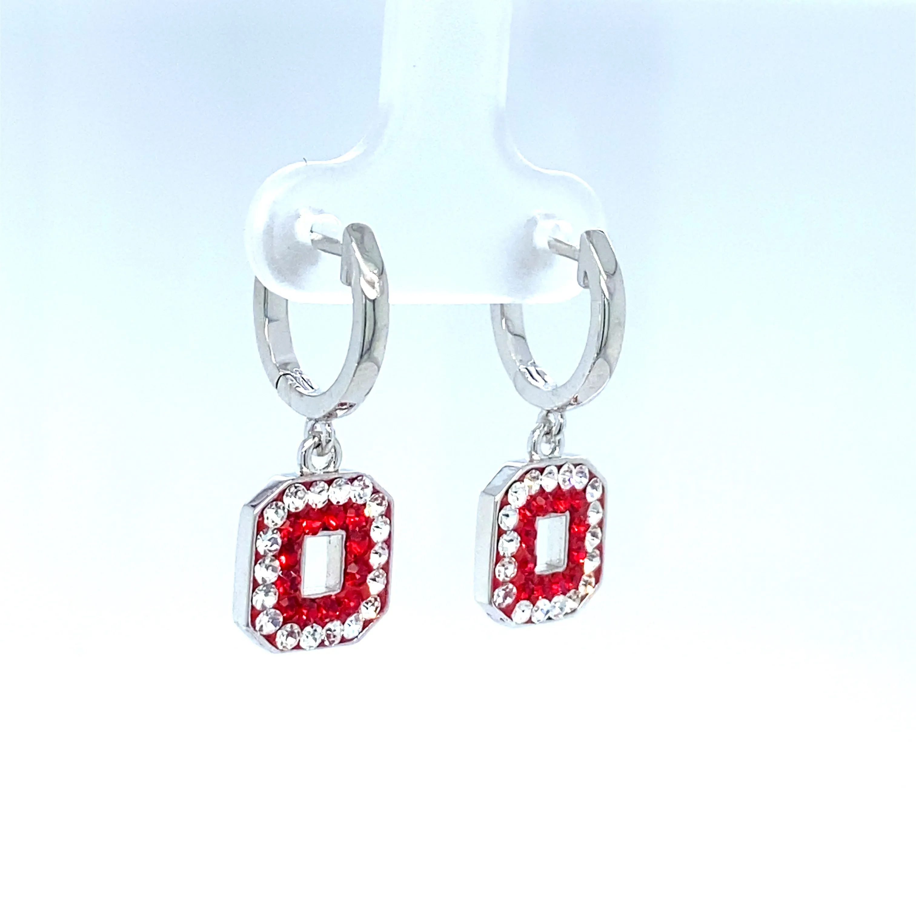 College Spirit "O" Hoop Dangle Earrings