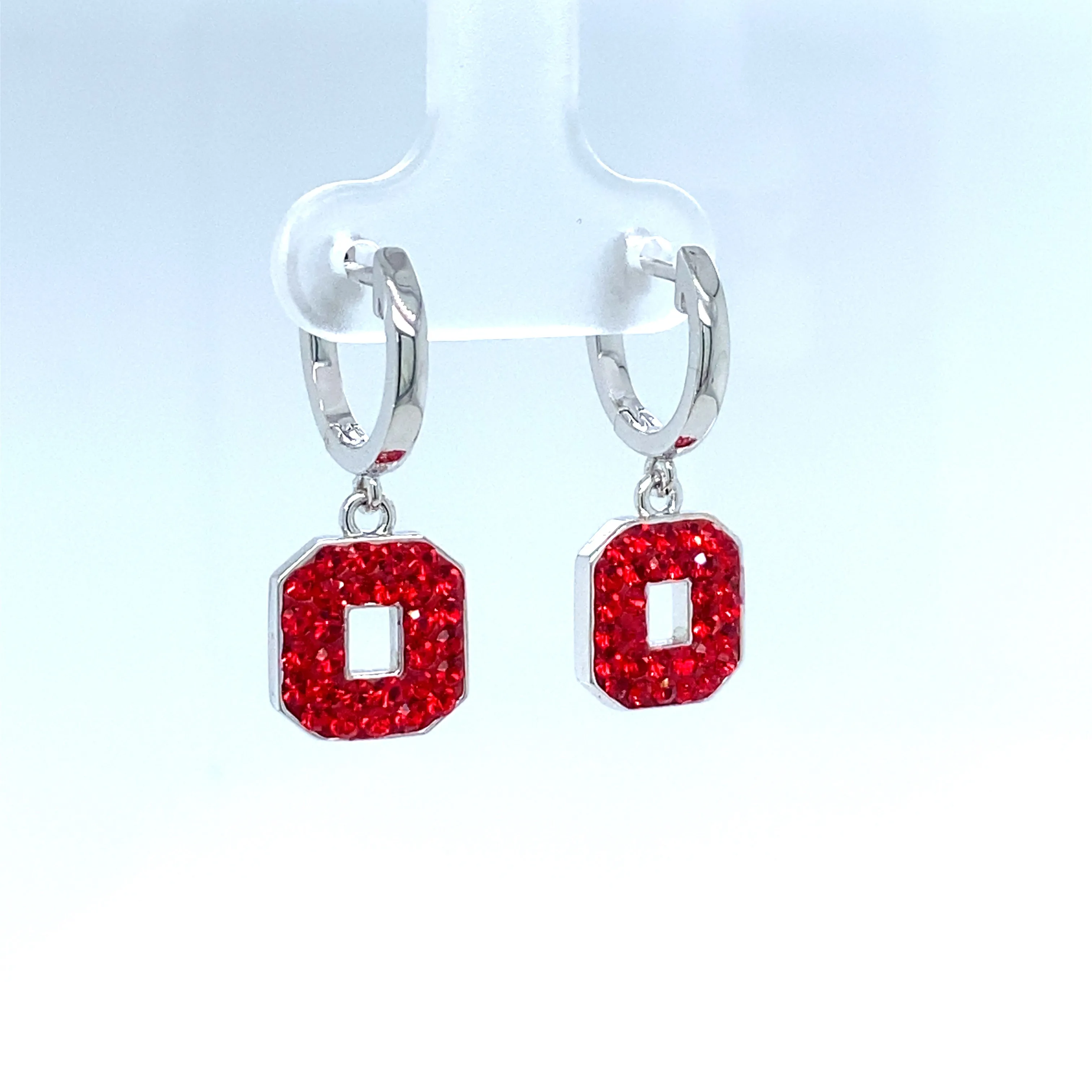 College Spirit "O" Hoop Dangle Earrings