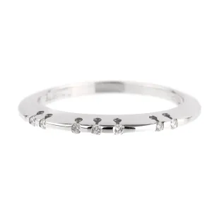 Comete Gioelli White Gold Diamond Band Ring