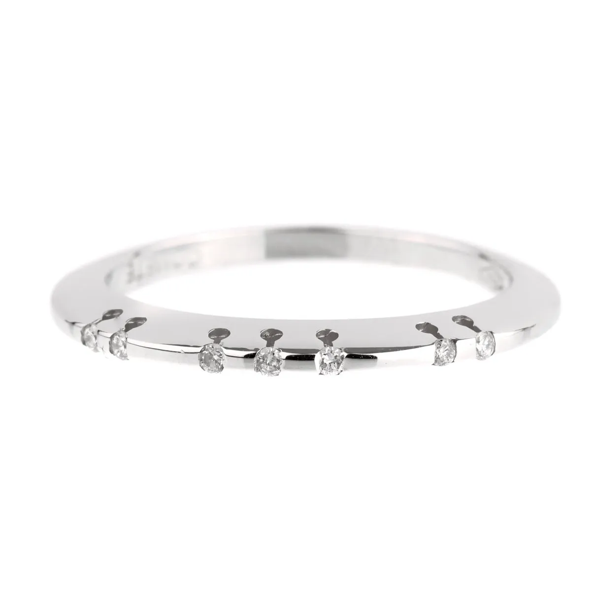 Comete Gioelli White Gold Diamond Band Ring