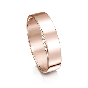 Contemporary 5mm Wedding Ring in 9ct Rose Gold