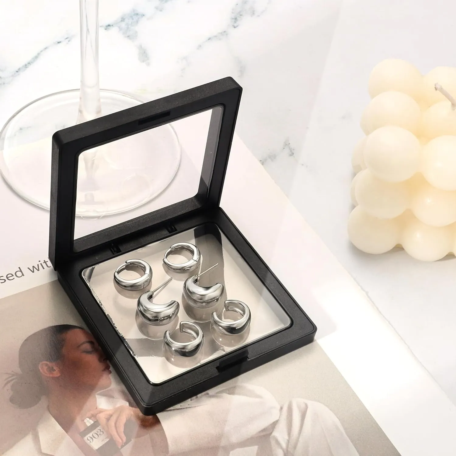 Cubic Zirconia Earrings Studs, Small Hoop Earrings for Women, Chunky Gold Earrings, Stud Earrings for Women, Gold Huggie Earrings for Women, Earring Sets for Multiple Piercing