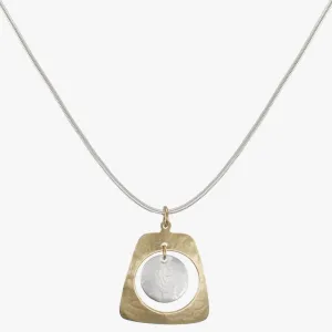 Cutout Tapered Rectangle Necklace