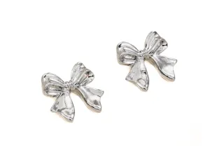 Dani - Bow Earrings (Silver)