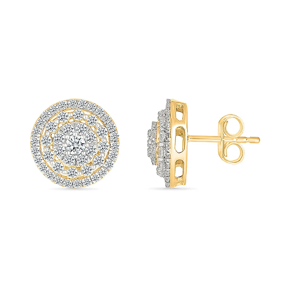 Delicate Diamond Gold & Diamond Studs