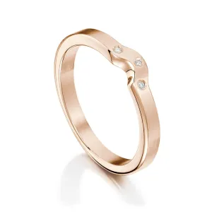 Diamond Arch Wedding Band in 9ct Rose Gold (DR0177)
