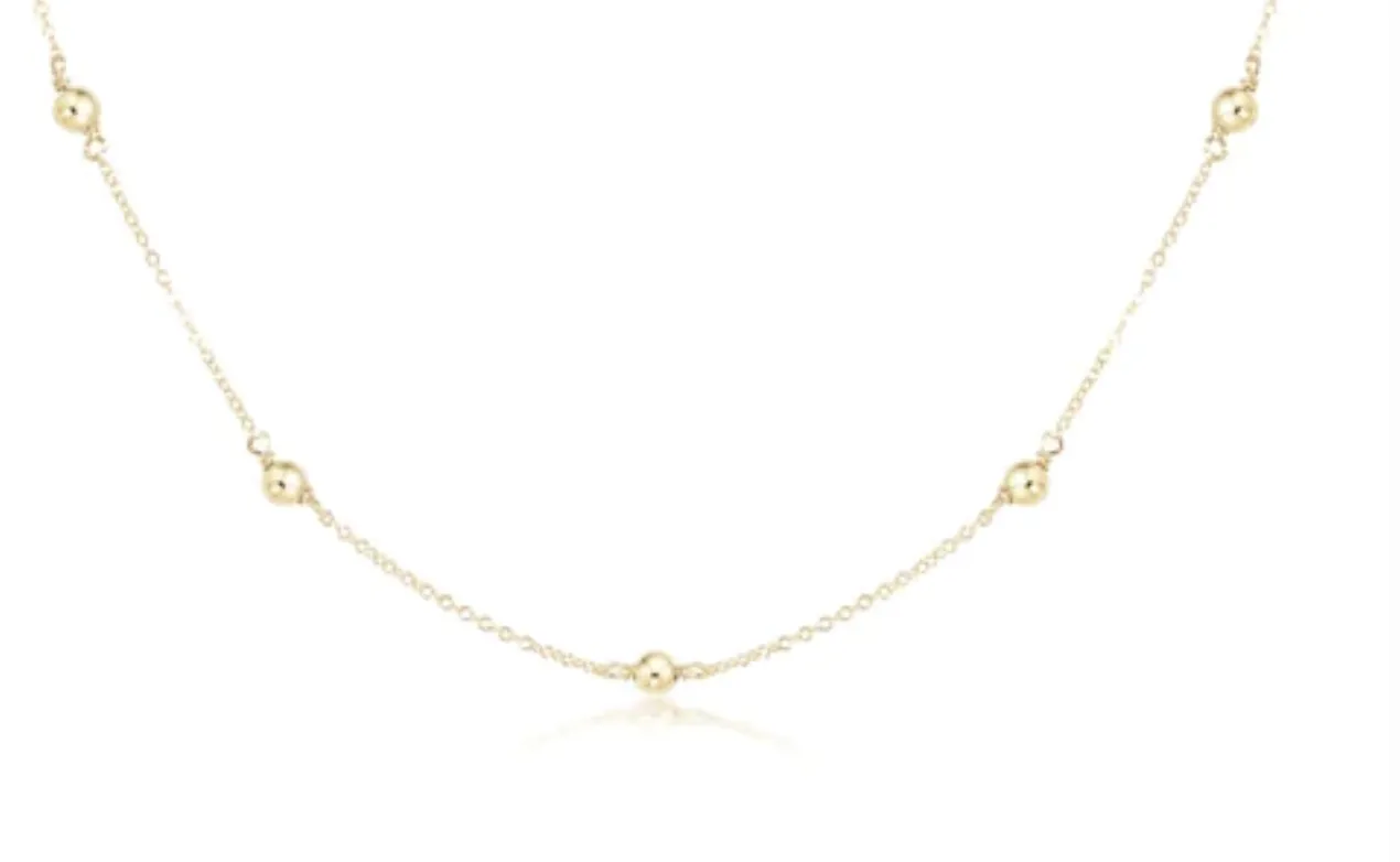 E Newton 15" Choker Simplicity Chain Gold 4mm Gold