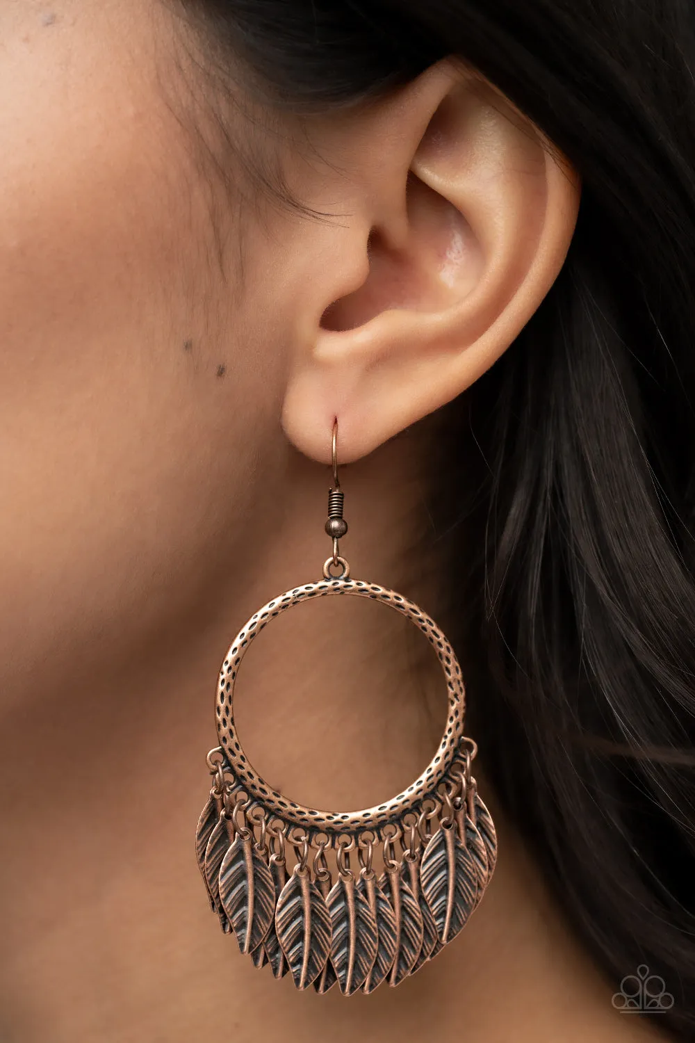 Earrings FOWL Tempered - Copper E390