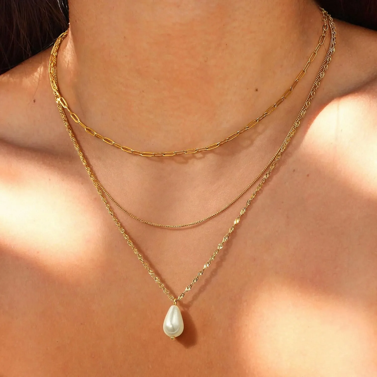 Elegance 11 designs Gold Heart Pendant Necklaces for Women,Dainty Layered Choker Waterproof Necklaces Stack Set for Women Trendy Gold Cute Necklaces Jewelry Gift