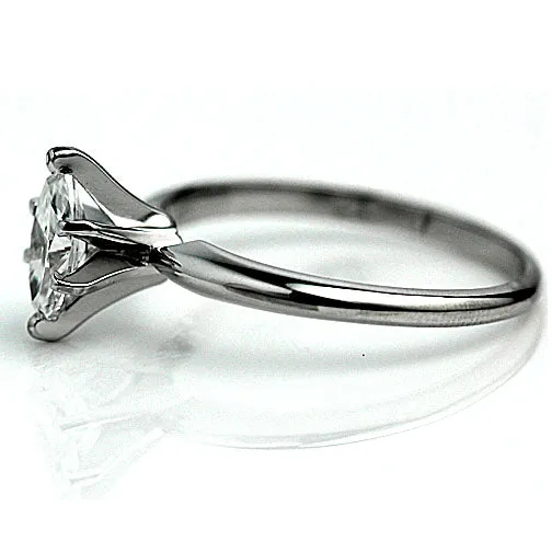 Estate .50 Carat GIA E VS2 Marquis Diamond Ring