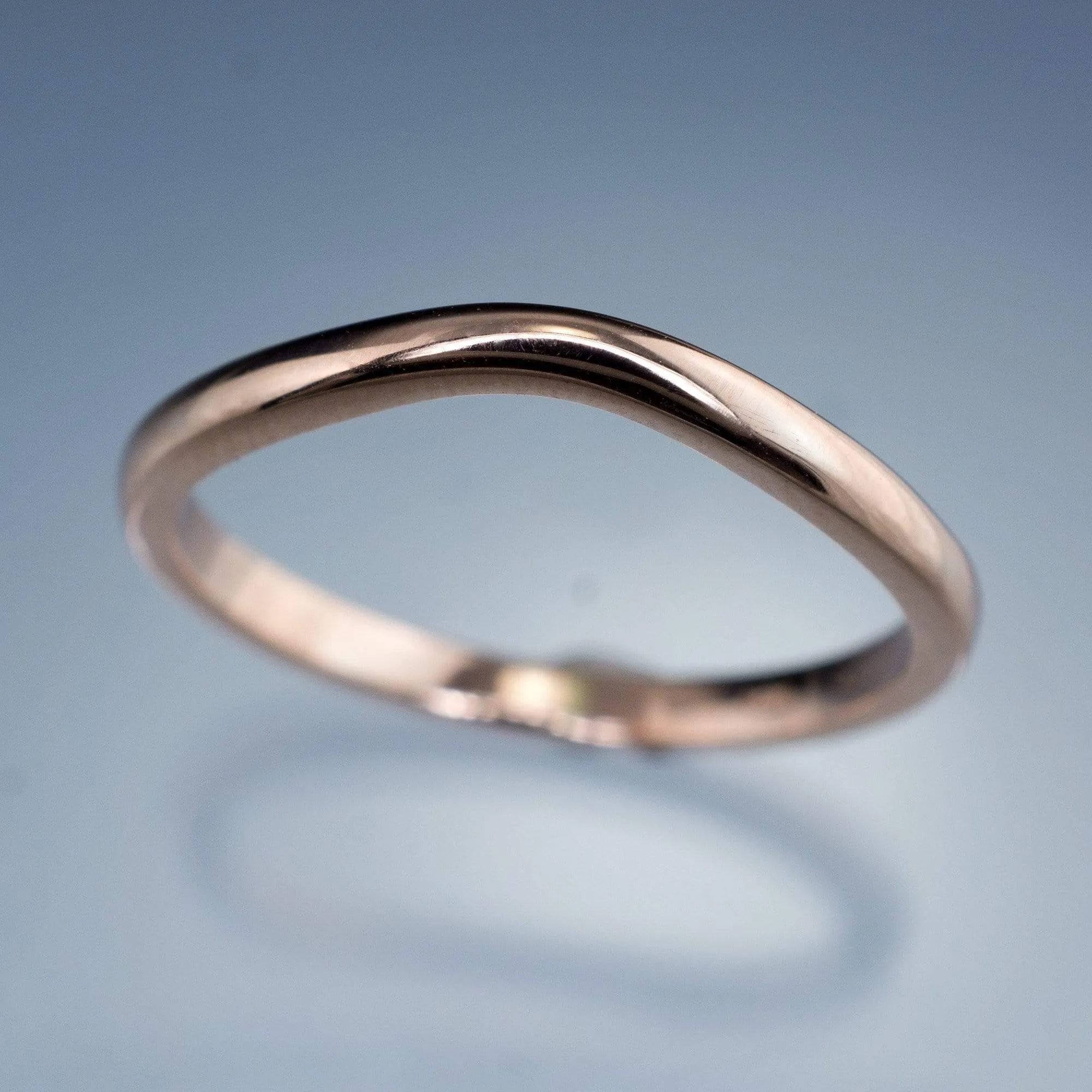 Fitted Contoured Wedding Shadow Band For Hannah Engagement Ring