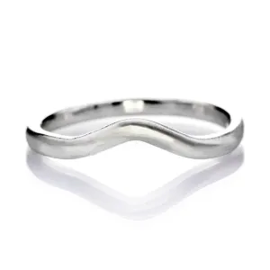 Fitted Contoured Wedding Shadow Band For Hannah Engagement Ring