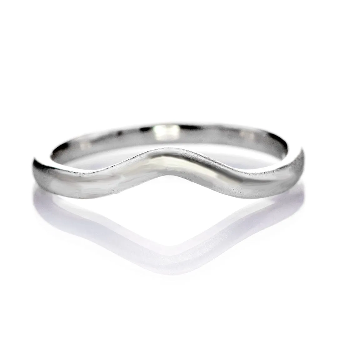 Fitted Contoured Wedding Shadow Band For Hannah Engagement Ring